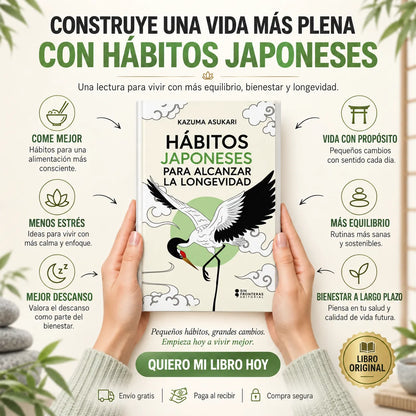 🎁 PACK HÁBITOS JAPONESES | LIBRO ORIGINAL ✅ + E-book Hábitos Atómicos 📱 + 2 Separadores 🔖 + 1 Resaltador 🖍️