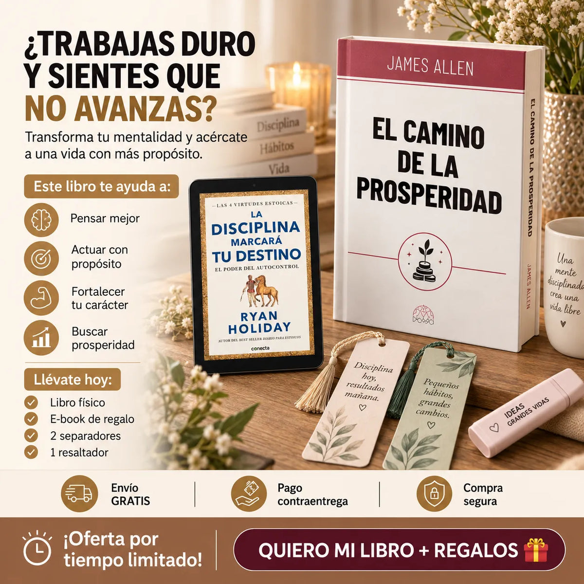 💰 EL CAMINO DE LA PROSPERIDAD ✨ | Libro + E-book 📲 + 2 Separadores + Resaltador 🎁