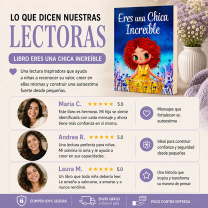 🌷 Eres una Chica Increíble 💕 | Libro + Cartilla + Colores + Separadores + Resaltador 🎁
