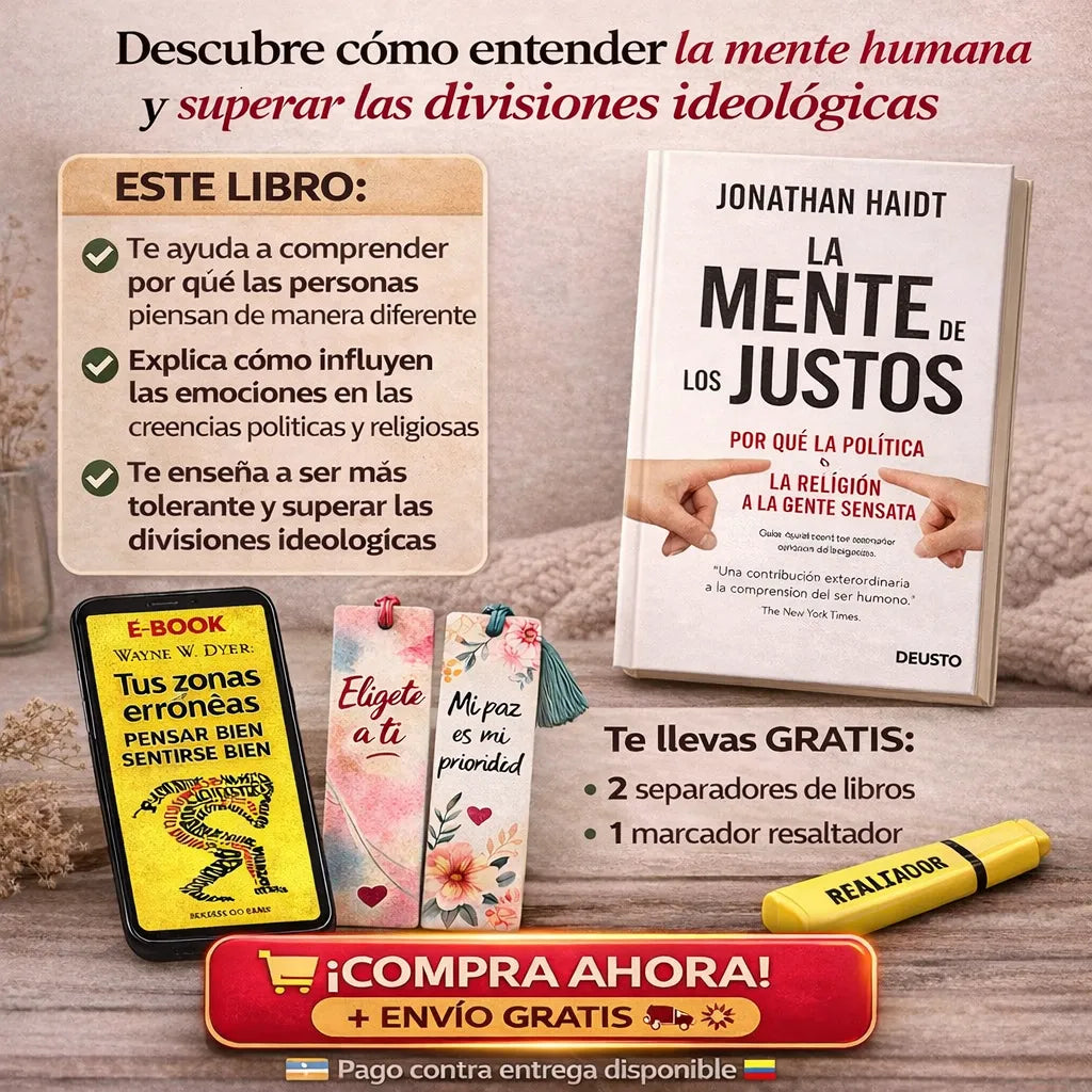 📘 La Mente de los Justos + E-Book GRATIS + 2 Separadores + Resaltador 🎁