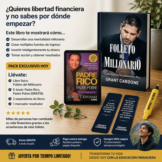 📘 Folleto del Millonario Libro físico + E-book GRATIS + 2 Separadores + Resaltador