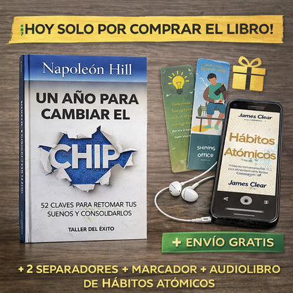 UN AÑO PARA CAMBIAR EL CHIP 🧠🚀 + Audiolibro GRATIS 🎧 + 2 Separadores 📖 + Marcador 🖊️