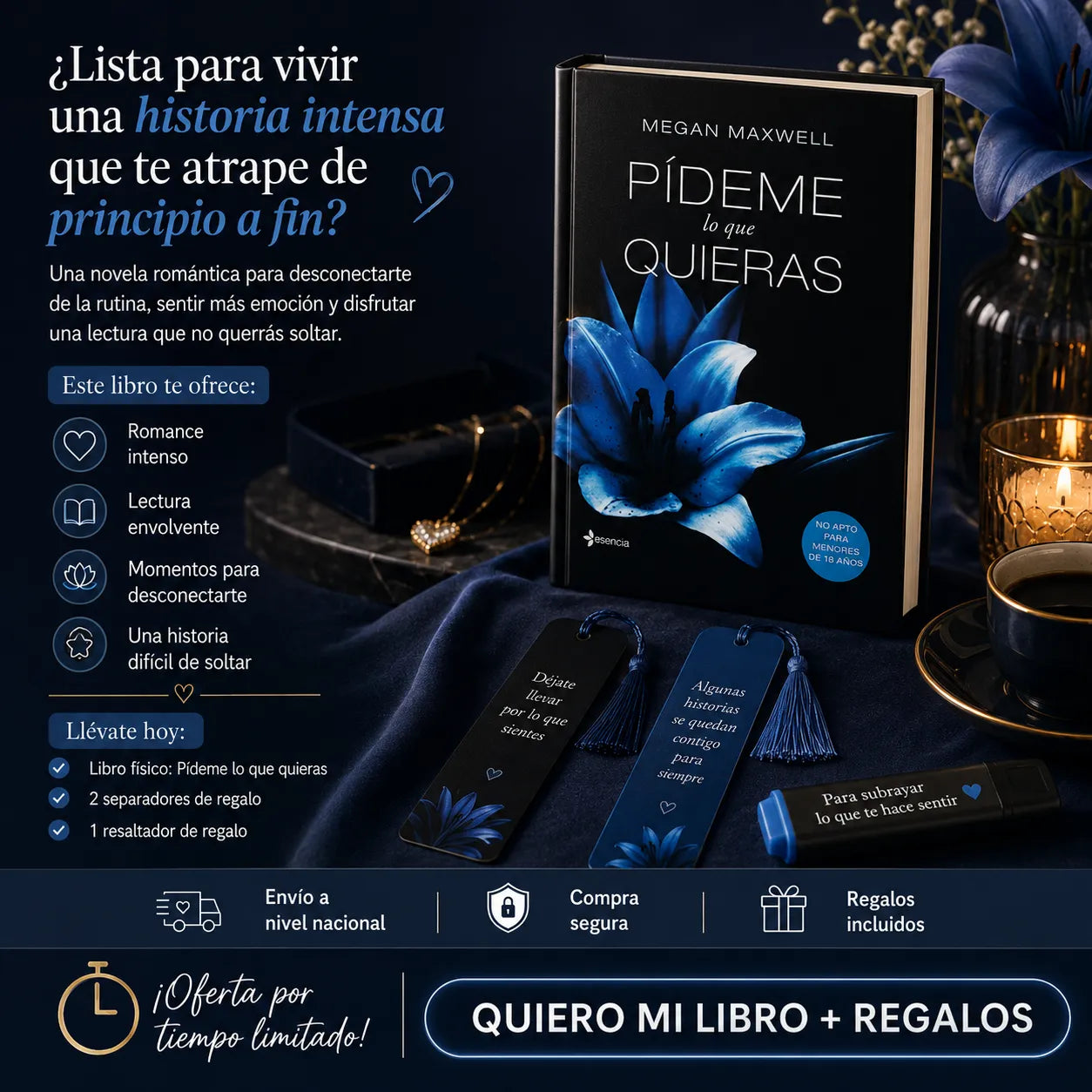 Pídeme lo que quieras 💙📖 | Llévate 2 separadores + 1 resaltador de regalo 🎁 + Envío Gratis 🚚