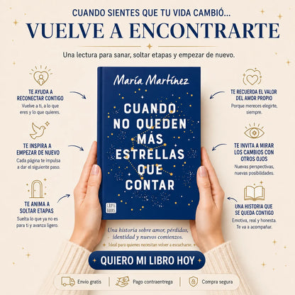 🌟 CUANDO NO QUEDEN MÁS ESTRELLAS QUE CONTAR 💙 + E-BOOK  🎁 + 2 SEPARADORES 🔖 + 1 RESALTADOR