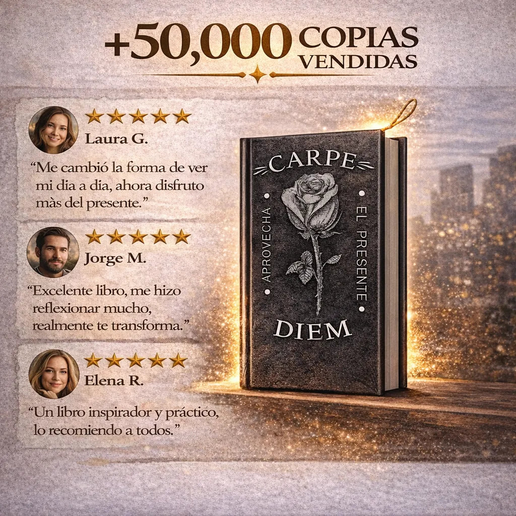 ✨ Carpe Diem | Un llamado a vivir el presente 🎁 Incluye Audiolibro GRATIS: Meditaciones de Marco Aurelio + 🚚 Envío Gratis