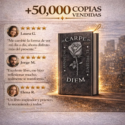 ✨ Carpe Diem | Un llamado a vivir el presente 🎁 Incluye Audiolibro GRATIS: Meditaciones de Marco Aurelio + 🚚 Envío Gratis