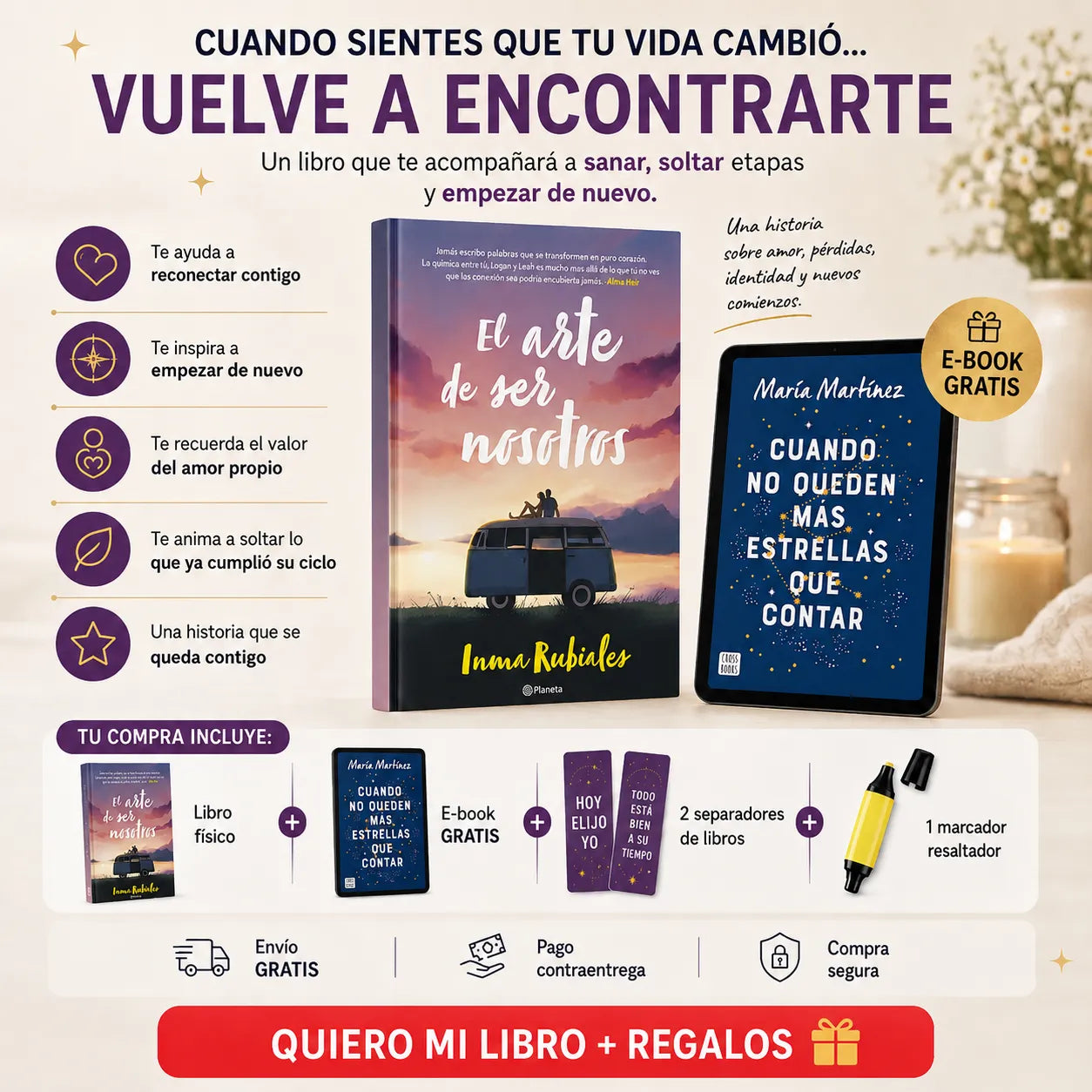 💖 El Arte de Ser Nosotros 📖 + E-BOOK GRATIS 🎁 + 2 Separadores 🔖 + 1 Resaltador ✨