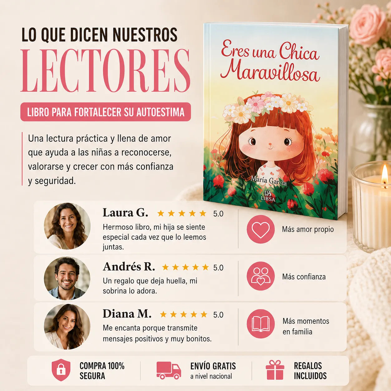 Eres una Chica Maravillosa 🌷 El Libro que Toda Niña Merece + 2 Separadores y 1 Resaltador de Regalo 🎁
