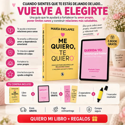 🌷 Me Quiero, Te Quiero 💗 El Libro Para Volver a Elegirte + 🎁 E-book + 2 Separadores + 1 Resaltador