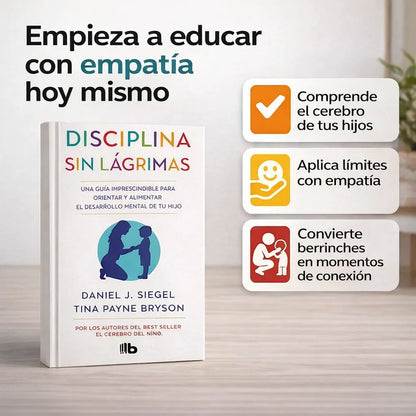📘 Disciplina sin lágrimas + 📱 E-book Taller de Crianza GRATIS 🎁 + 🔖 2 Separadores + 🖊️ 1 Resaltador