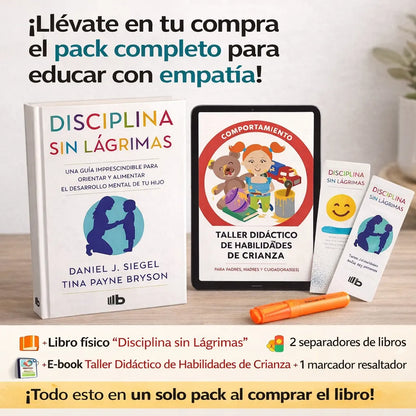📘 Disciplina sin lágrimas + 📱 E-book Taller de Crianza GRATIS 🎁 + 🔖 2 Separadores + 🖊️ 1 Resaltador