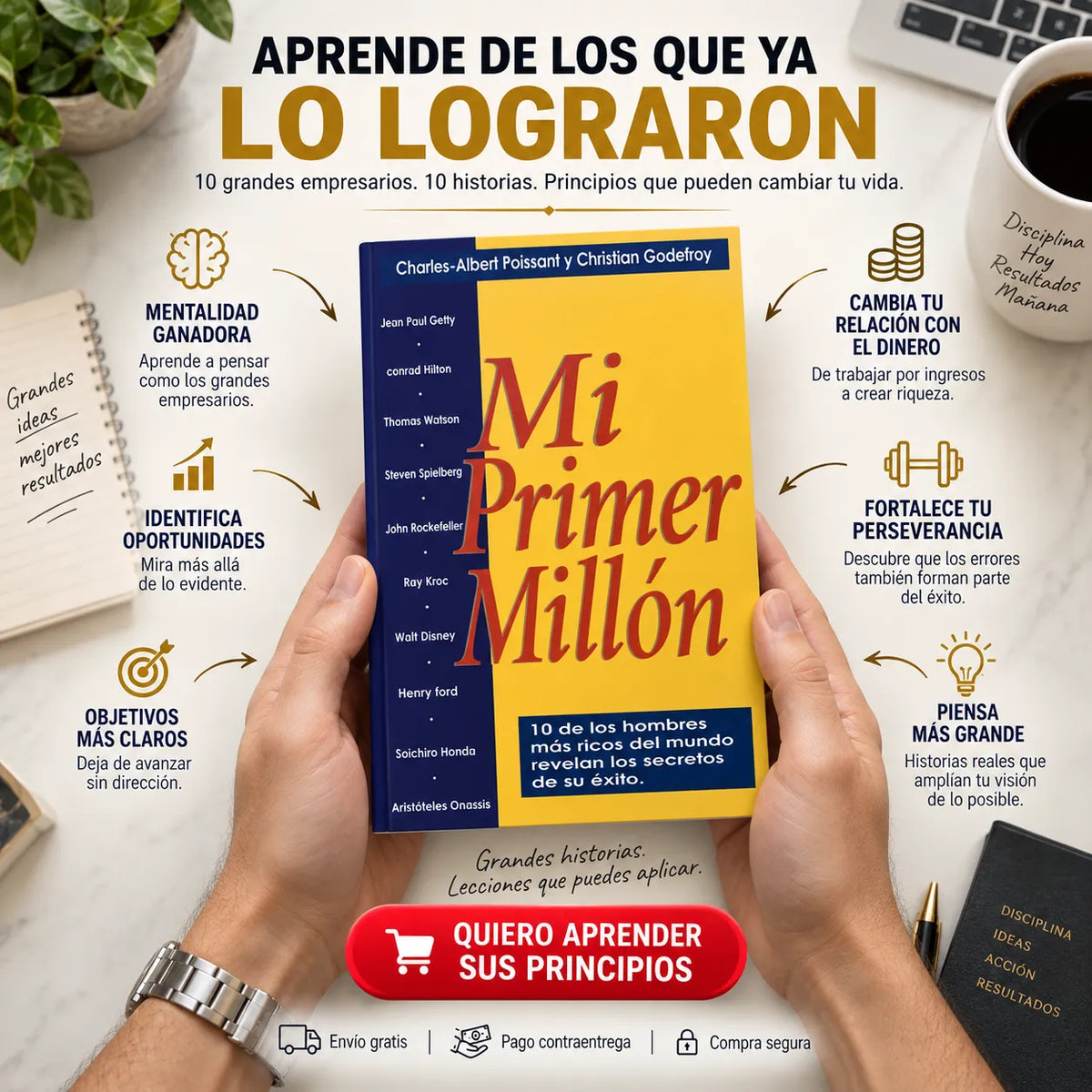 🚀 MI PRIMER MILLÓN: PIENSA EN GRANDE 💰 + E-BOOK GRATIS 🎁 + 2 SEPARADORES + 1 RESALTADOR