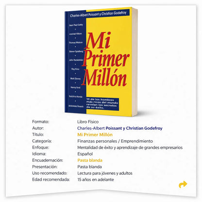 🚀 MI PRIMER MILLÓN: PIENSA EN GRANDE 💰 + E-BOOK GRATIS 🎁 + 2 SEPARADORES + 1 RESALTADOR