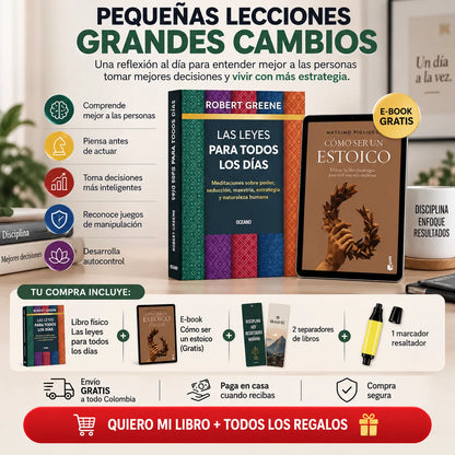 📚 Las Leyes Para Todos los Días 🧠♟️ + E-book GRATIS 🎁 + 2 Separadores + 1 Resaltador ✨  Envío Gratis 🚚