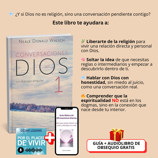 💡 Deja de buscar: "Conversaciones con Dios" es la guía para tu propósito + [Guía de Afirmaciones] de Regalo. 🧭