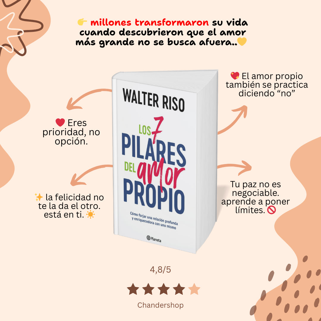 ❤️ 🔑Tu Kit Completo de Amor Propio: Walter Riso Los 7 Pilares del Amor Propio. 🎁 ¡Con 2 REGALOS Únicos y Envío Gratis!