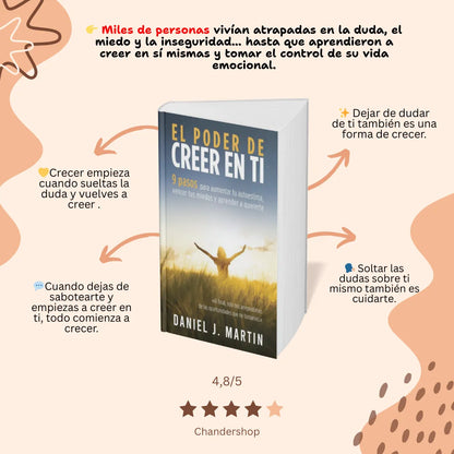 📘 El poder de creer en ti (FÍSICO) 🎧 Incluye GRATIS: el audiolibro "Por el placer de vivir" + 2 separadores y resaltador color pastel 🧠📚🙌