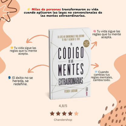 📘 El Código de las Mentes Extraordinarias (Libérate de creencias que te frenan y avanza con claridad) + GRATIS: 🎧 Audiolibro "El poder del pensamiento positivo" 🧠🎧📔