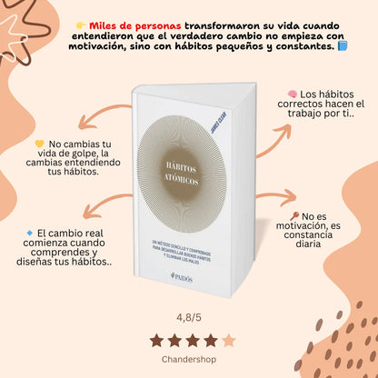 🧠 Construye disciplina real hoy con Hábitos Atómicos 🎁 Incluye GRATIS los audiolibros de Hábitos Atómicos y Secretos de una Mente Millonaria