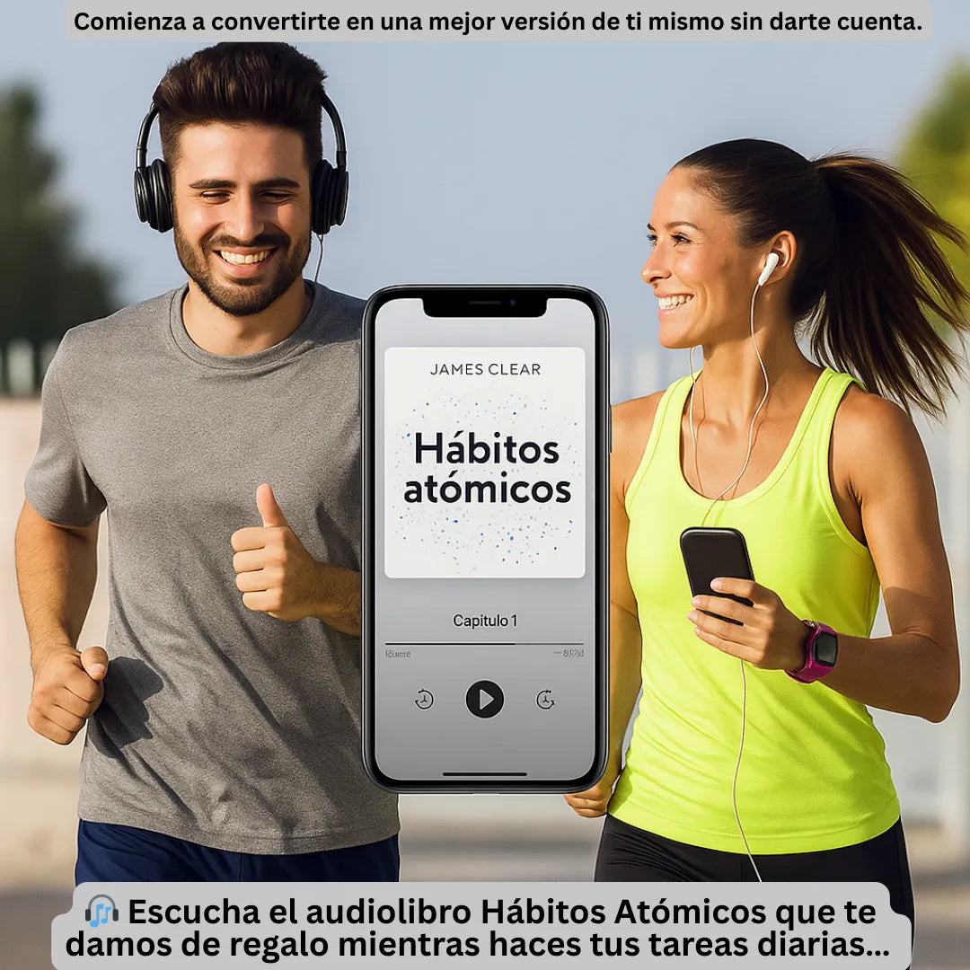 🧠 Construye disciplina real hoy con Hábitos Atómicos 🎁 Incluye GRATIS los audiolibros de Hábitos Atómicos y Secretos de una Mente Millonaria