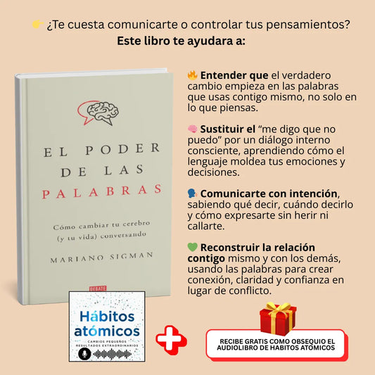 Cambia tus palabras, cambia tu vida 💬💛 El poder de las palabras 🗣️ + Audiolibro de Hábitos Atómicos GRATIS 🎧