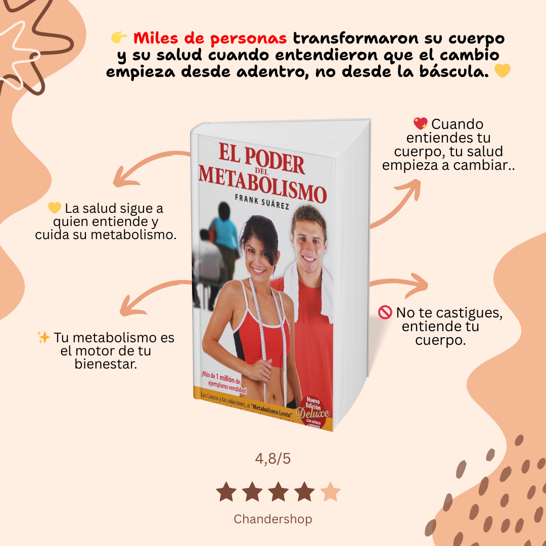 🔥 Libro FÍSICO: "El Poder del Metabolismo" 🧠 Entiende tu cuerpo y empieza a transformarlo hoy 🎁 Audiolibro GRATIS incluido 🎧