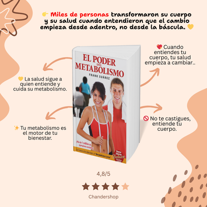 🔥 Libro FÍSICO: "El Poder del Metabolismo" 🧠 Entiende tu cuerpo y empieza a transformarlo hoy 🎁 Audiolibro GRATIS incluido 🎧