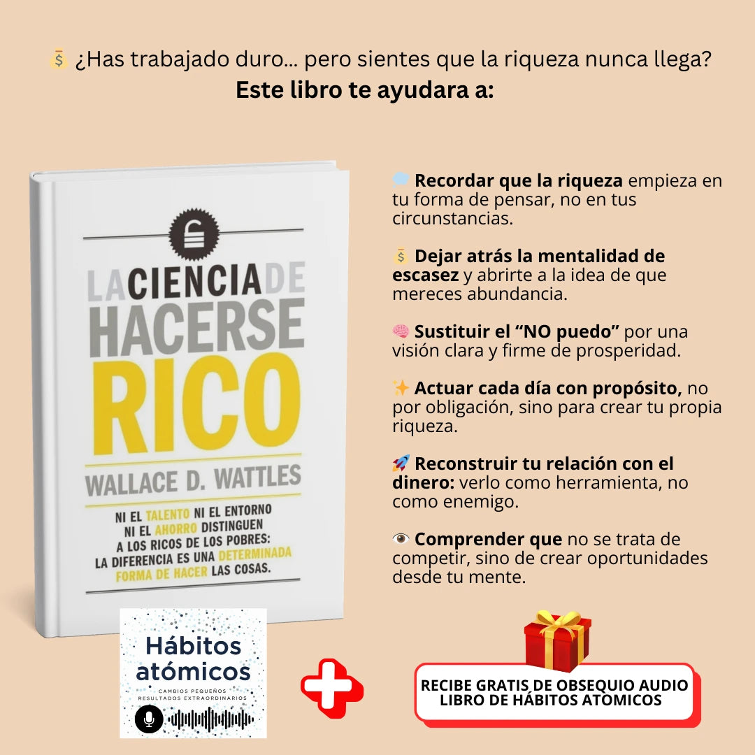 💥 LA CIENCIA DE HACERSE RICO: Descubre la Fórmula Exacta para Crear Abundancia. ¡GRATIS! Llévate 🎧 el Audiolibro Hábitos Atómicos.