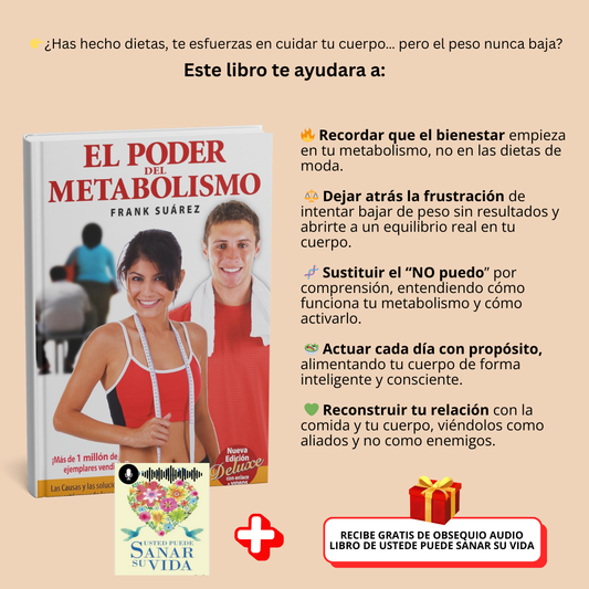 🔥 Libro FÍSICO: "El Poder del Metabolismo" 🧠 Entiende tu cuerpo y empieza a transformarlo hoy 🎁 Audiolibro GRATIS incluido 🎧