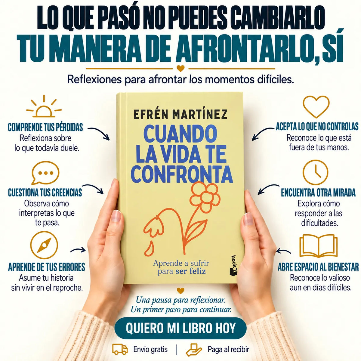📖 Cuando la vida te confronta: encuentra sentido en los momentos difíciles ✨ + 🎁 E-book GRATIS + 2 separadores 🔖 + 1 resaltador 🖍️