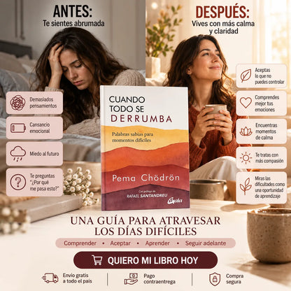 📖 Cuando Todo se Derrumba Libro Fisico 🌿✨ + E-book GRATIS 📱 + 2 Separadores 🔖 + 1 Resaltador 🖍️