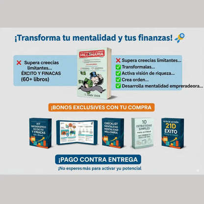 Combo 📚el cuadrante del flujo del dinero y padre rico padre pobre-🎁gratis kit infográfico🎁