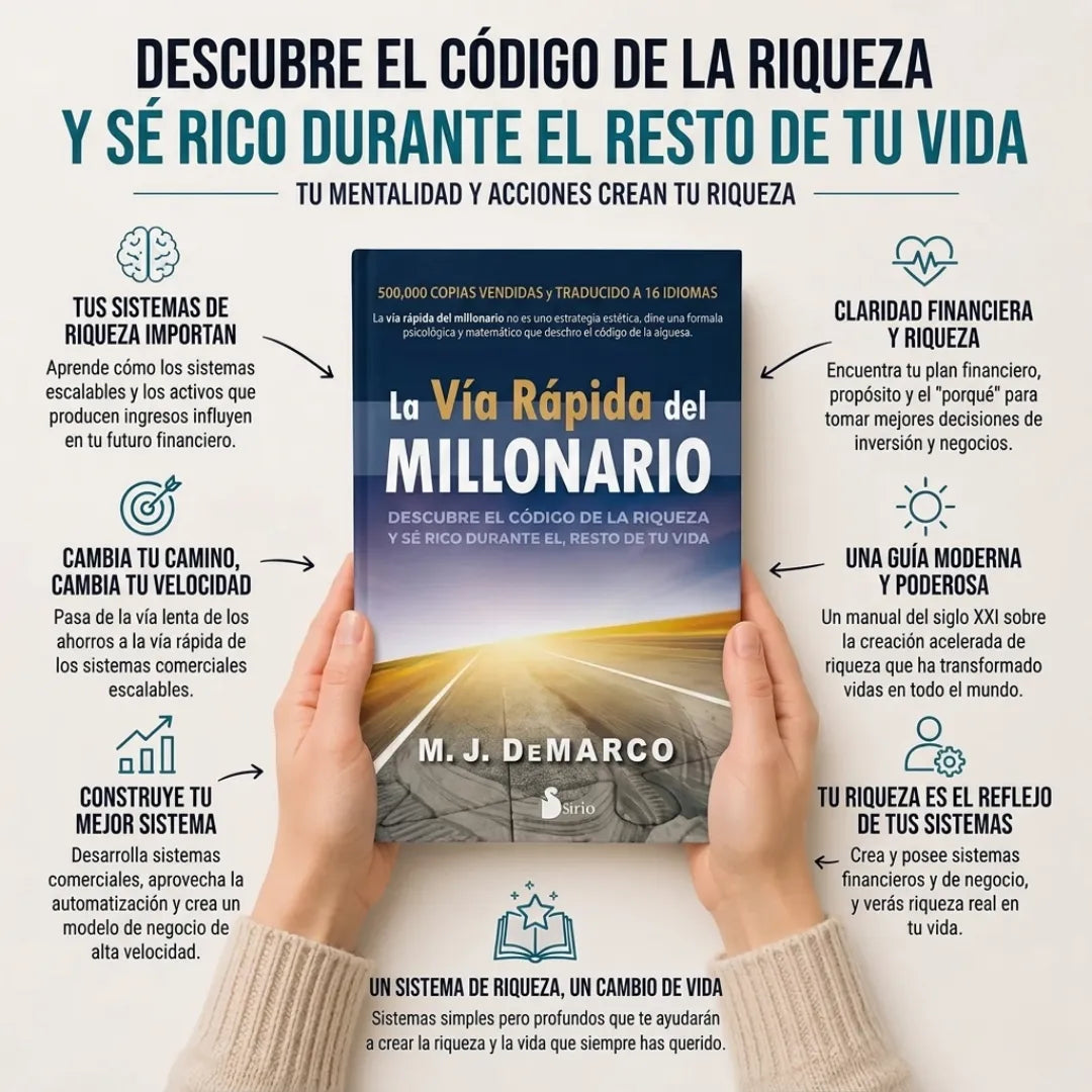 ¡Transforma tu futuro financiero con La Vía Rápida del Millonario! 🎯 Recibe un e-book GRATIS + 2 separadores y un resaltador