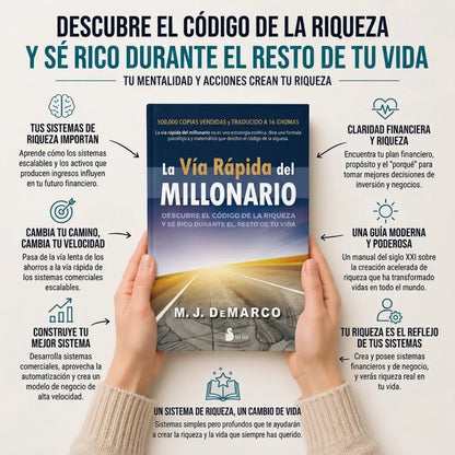 ¡Transforma tu futuro financiero con La Vía Rápida del Millonario! 🎯 Recibe un e-book GRATIS + 2 separadores y un resaltador