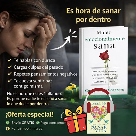 💛 Una mujer emocionalmente sana comienza por elegir su bienestar 📘🎧 Libro físico + audiolibro de regalo para acompañarte en tu proceso