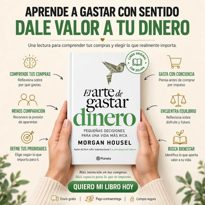 📚 El arte de gastar dinero ✨ Libro original + 🎁 GRATIS E-book, 2 separadores y 1 resaltador + libreta de notas adhesivas (Post-it),
