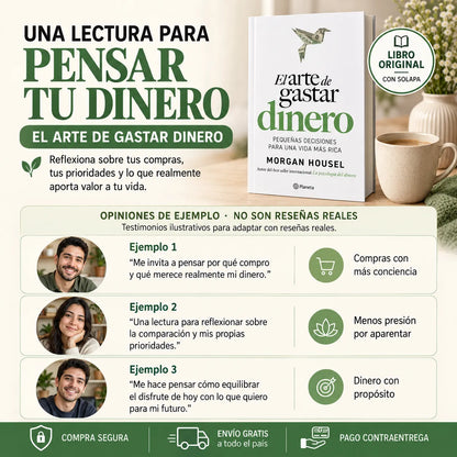 📚 El arte de gastar dinero ✨ Libro original + 🎁 GRATIS E-book, 2 separadores y 1 resaltador + libreta de notas adhesivas (Post-it),