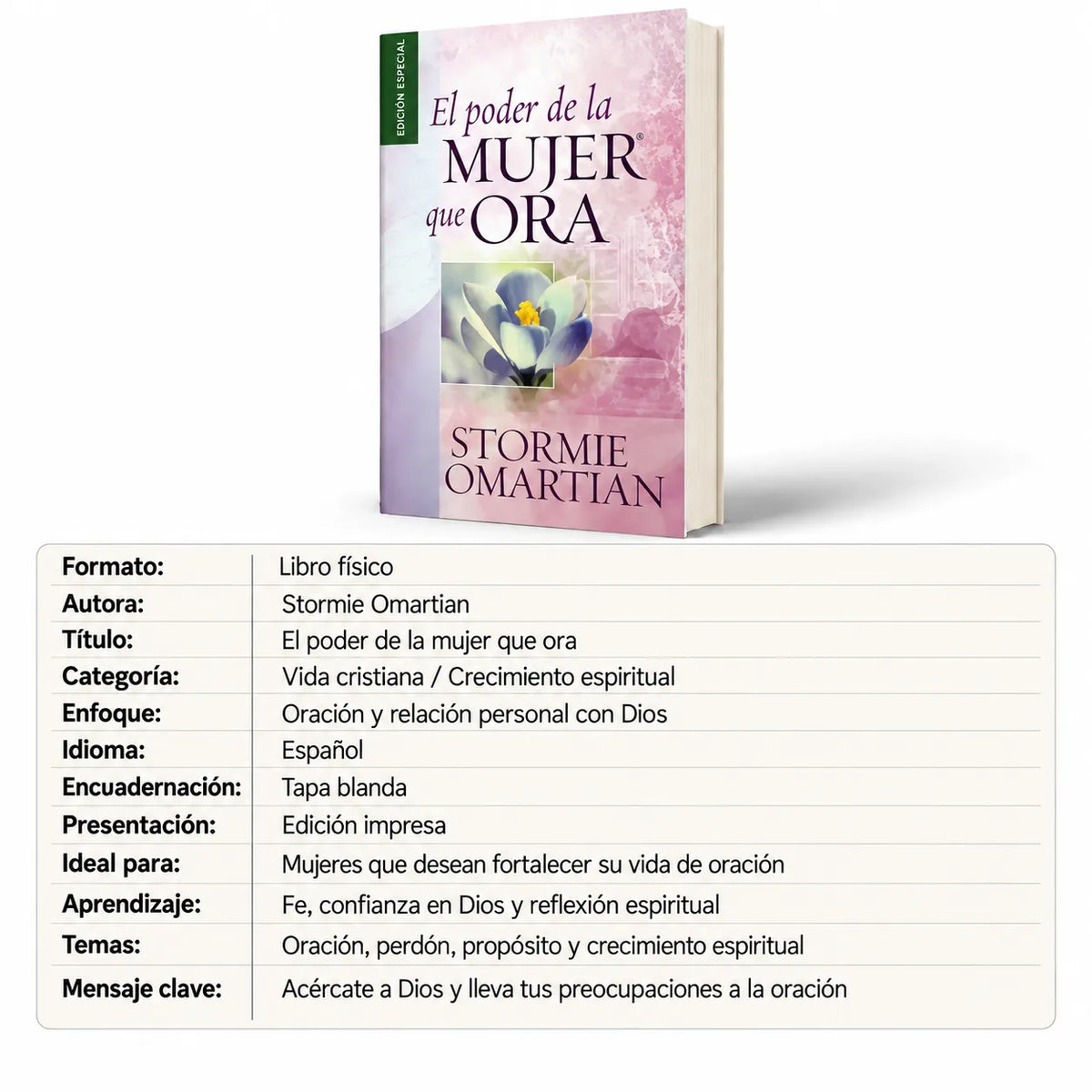 📖 El Poder de la Mujer que Ora + 🎁 GRATIS: E-book + 2 Separadores + 1 Resaltador + Agenda de Notas Adhesivas ✨