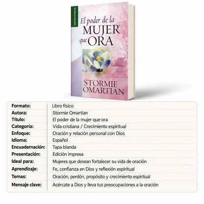 📖 El Poder de la Mujer que Ora + 🎁 GRATIS: E-book + 2 Separadores + 1 Resaltador + Agenda de Notas Adhesivas ✨