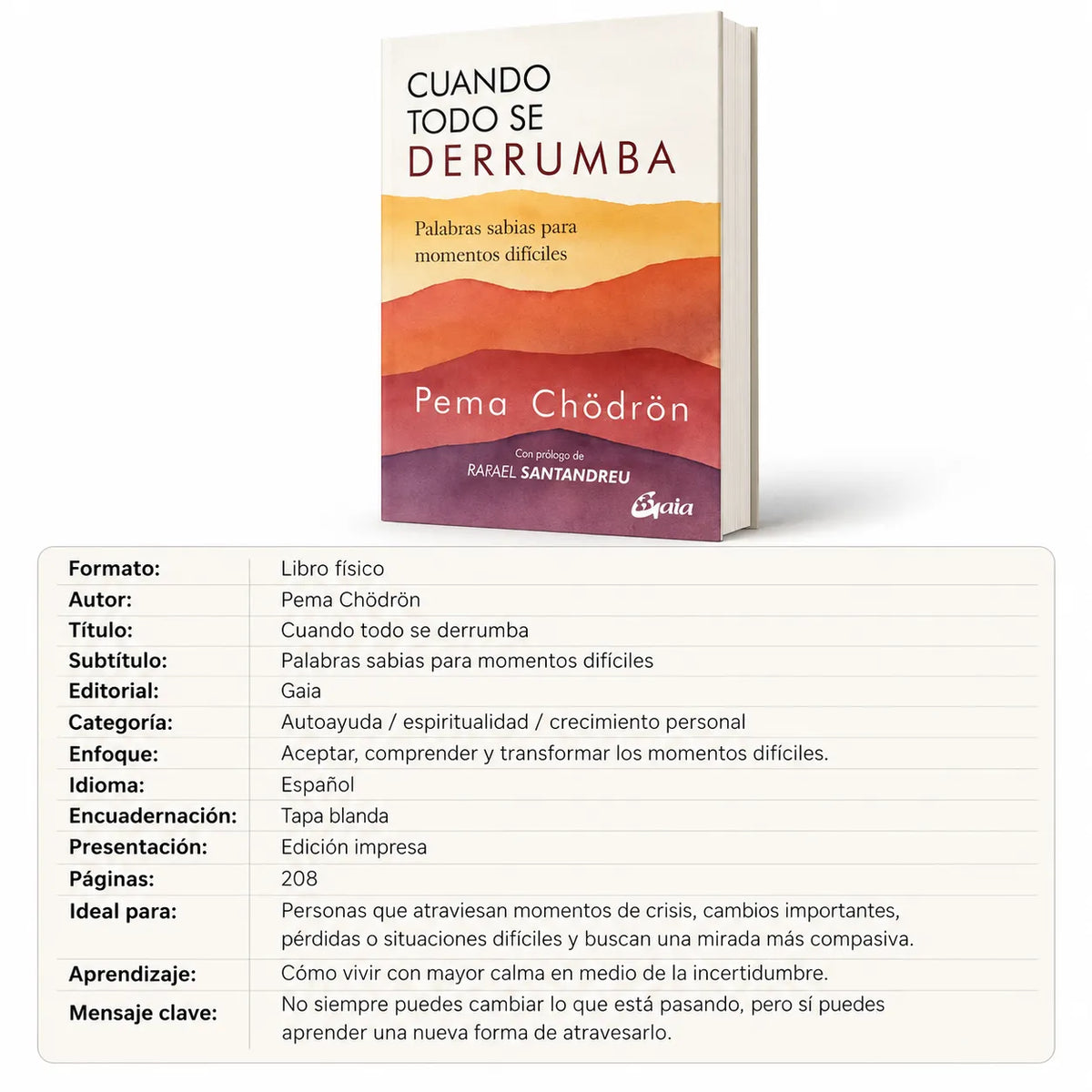 📖 Cuando Todo se Derrumba Libro Fisico 🌿✨ + E-book GRATIS 📱 + 2 Separadores 🔖 + 1 Resaltador 🖍️