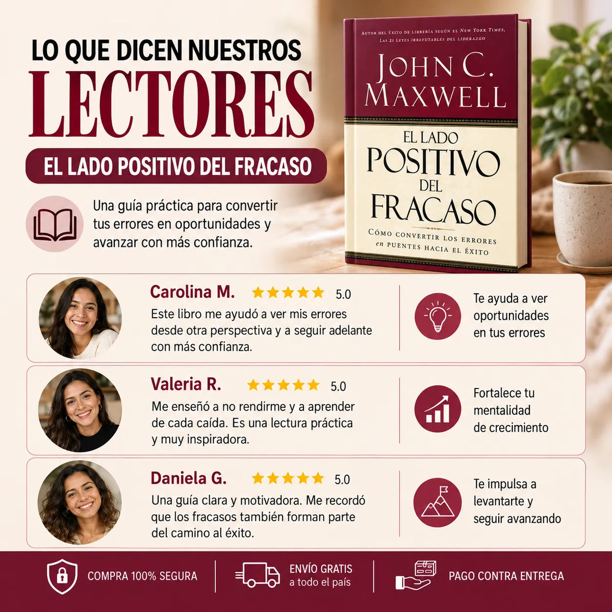 📕 EL LADO POSITIVO DEL FRACASO — Convierte tus errores en impulso para avanzar 🚀 | 🎁 E-Book GRATIS + 2 Separadores + 1 Resaltador