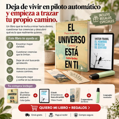📚✨ El Universo Está en Ti — Traza tu Propio Camino + E-book GRATIS + 2 Separadores + 1 Resaltador 🎁