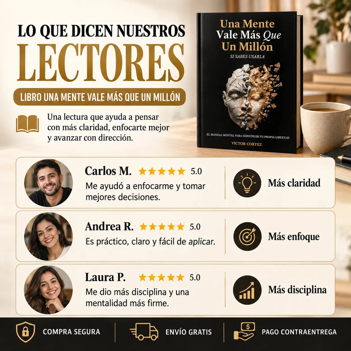 🧠 Una Mente Vale Más Que Un Millón + E-book GRATIS 🎁 + 2 Separadores 🔖 + 1 Resaltador 🖍️