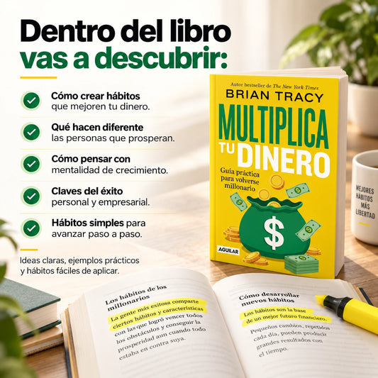 Pasar de la A a la Z con "MULTIPLICA TU DINERO" - LIBRO ORIGINAL  🎁 Gratis: Resaltador y dos separadores. 🔖
