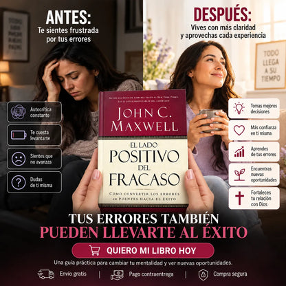 📕 EL LADO POSITIVO DEL FRACASO — Convierte tus errores en impulso para avanzar 🚀 | 🎁 E-Book GRATIS + 2 Separadores + 1 Resaltador