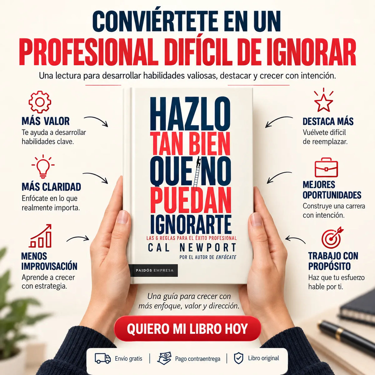 📘 Hazlo Tan Bien que No Puedan Ignorarte — Libro Original + E-book Enfócate + Regalos 🎁