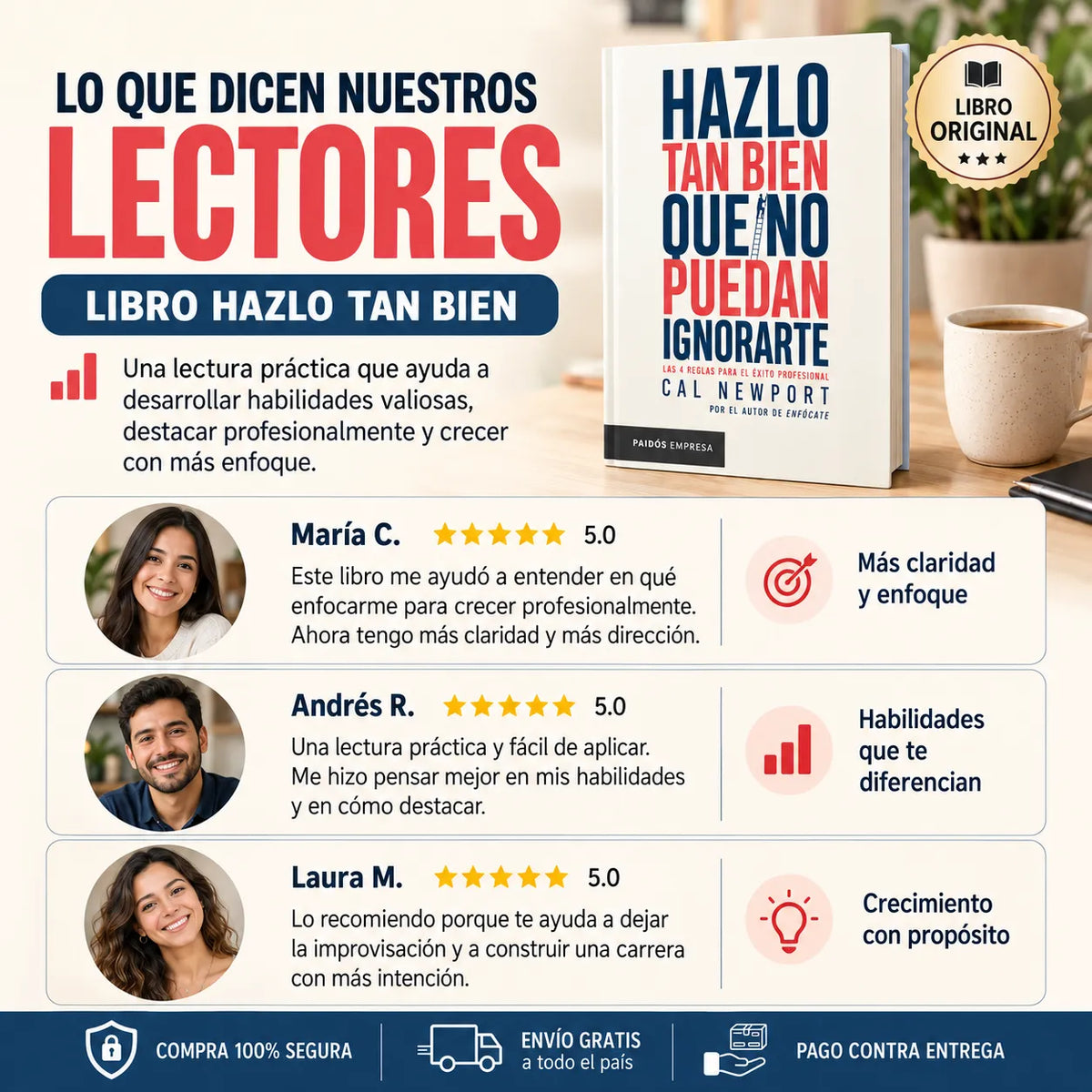 📘 Hazlo Tan Bien que No Puedan Ignorarte — Libro Original + E-book Enfócate + Regalos 🎁