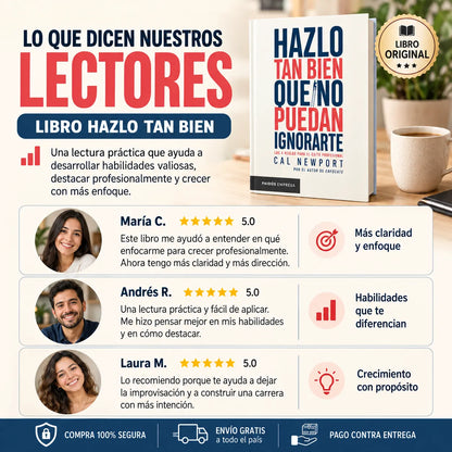 📘 Hazlo Tan Bien que No Puedan Ignorarte — Libro Original + E-book Enfócate + Regalos 🎁