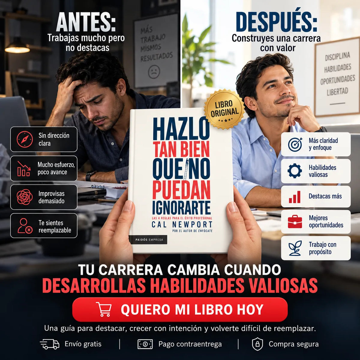 📘 Hazlo Tan Bien que No Puedan Ignorarte — Libro Original + E-book Enfócate + Regalos 🎁