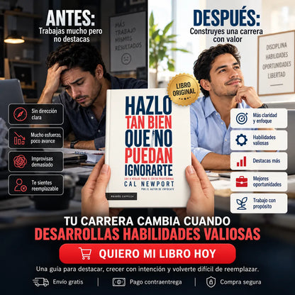📘 Hazlo Tan Bien que No Puedan Ignorarte — Libro Original + E-book Enfócate + Regalos 🎁